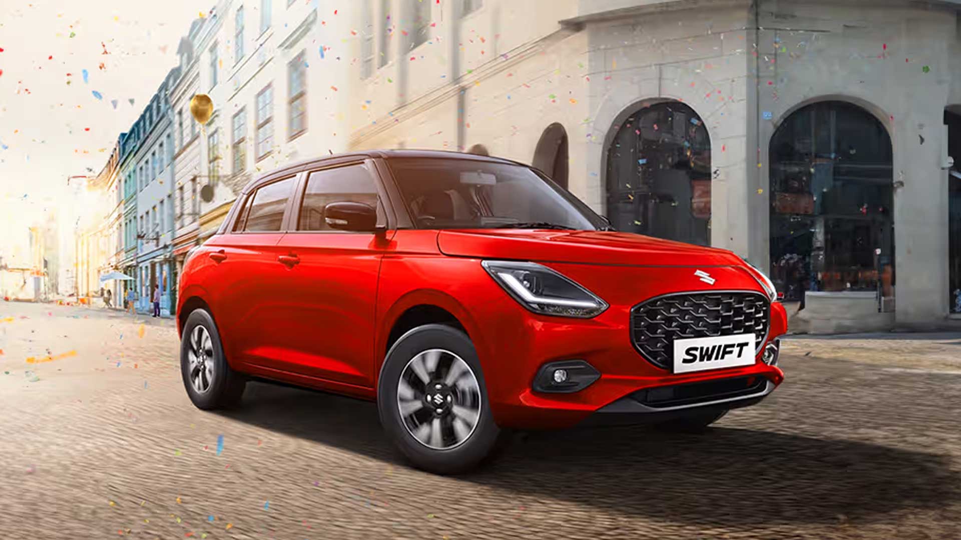 Red Maruti Swift Car