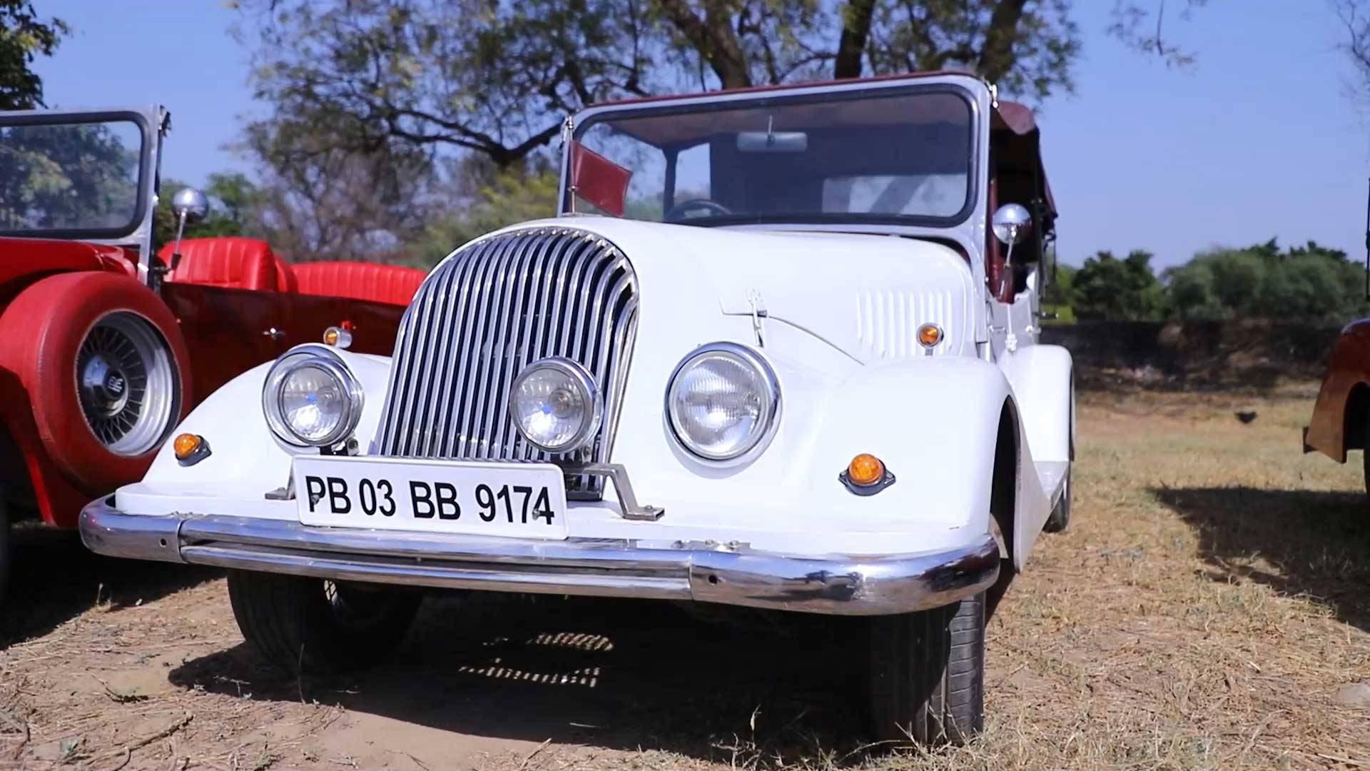 White Vintage Car for Hire